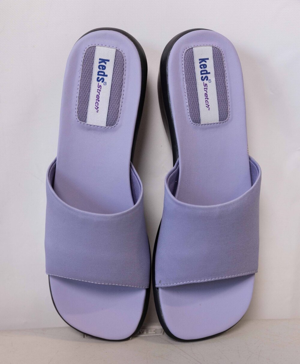 NWT Keds Transit Slide Womens Purple Sandals 2000s vintage Stretch Slide Size 10
